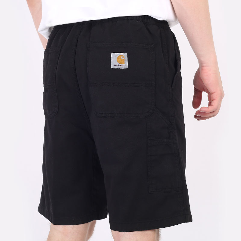 мужские черные шорты  Carhartt WIP Flint Short I030480-black - цена, описание, фото 4